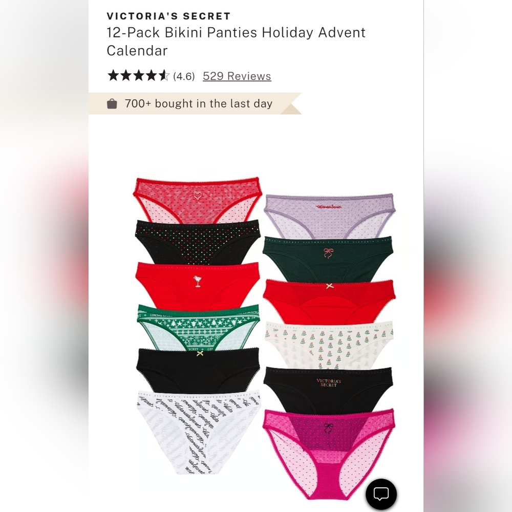 Victoria's Secret Advent Calendar in Pink and Red